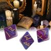 CHICIRIS Rune Dice,Polyhedral Dice Set,3Pcs Rune Dice 8 Sided Star Sky Mystic Vivid Colors Astrology Learning Prediction Polyhedral Dice Set for Adults(Purple Blue) view 3