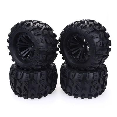 Greendhat 4PCS 125mm 1/10 Monster Truck Tire & Wheel Hex 12mm for Traxxas Tamiya Kyosho HPI HSP Savage XS TM Flux LRP ( Color