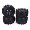 Greendhat 4PCS 125mm 1/10 Monster Truck Tire & Wheel Hex 12mm for Traxxas Tamiya Kyosho HPI HSP Savage XS TM Flux LRP ( Color view 4