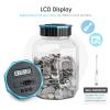 X-Large Piggy Bank for Adults Kids, Vcertcpl Digital Coin Counting Bank with LCD Counter, 2.4L Capacity, Great Coin Counter Bank Money Counting Jar with Total Amount Displayed (Blue, X-Large) view 4