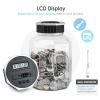 X-Large Piggy Bank for Adults Kids, Vcertcpl Digital Coin Counting Bank with LCD Counter, 2.4L Capacity, Great Coin Counter Bank Money Counting Jar with Total Amount Displayed (Silver, X-Large) view 4
