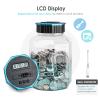 X-Large Piggy Bank for Adults Kids, Vcertcpl Digital Coin Counting Bank with LCD Counter, 2.4L Capacity, Great Coin Counter Bank Money Counting Jar with Total Amount Displayed (G Blue, X-Large) view 4