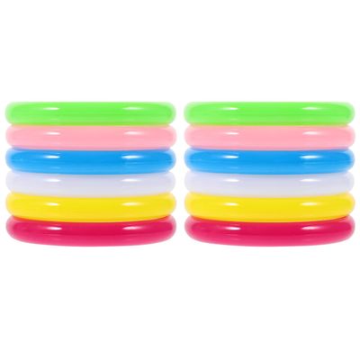 NUOBESTY 12pcs Plastic Bangle Bracelets Candy Color Bracelet Dress up Supplies Plastic Jewelry for Child, Women, Girl for Christmas, Party Favors (Mixed Color)