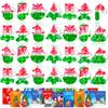 TOANWOD Large 32 PCS Christmas Party Favors for Kids: Christmas Stocking Stuffers Grinch Trinkets, Goodie Bag Stuffers Classroom Prizes Gifts, Fidget Toys Bulk Pop Keychain (32 Keychain + 32 Cards) view 1