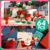 TOANWOD Large 32 PCS Christmas Party Favors for Kids: Christmas Stocking Stuffers Grinch Trinkets, Goodie Bag Stuffers Classroom Prizes Gifts, Fidget Toys Bulk Pop Keychain (32 Keychain + 32 Cards) view 2