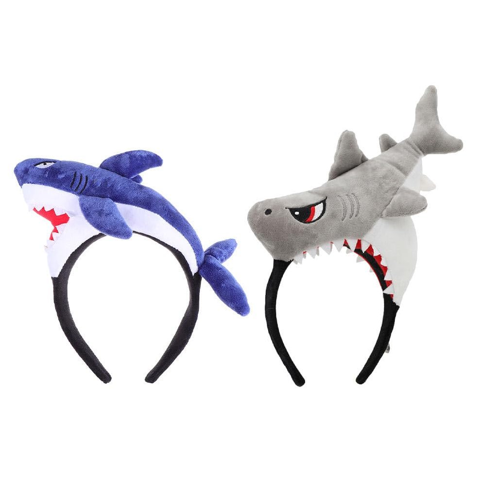 PACKOVE Shark Headband Plush Shark Hat Cute Animal Headwear Plush Animal Headband Shark Party Hats Shark Costume Headwear for Men Women