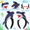 PACKOVE Shark Headband Plush Shark Hat Cute Animal Headwear Plush Animal Headband Shark Party Hats Shark Costume Headwear for Men Women view 4