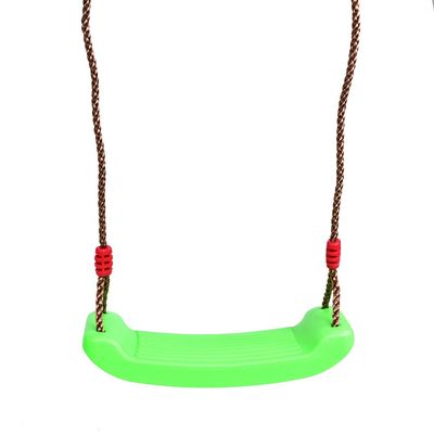 Alvinlite Swing Plastic Swing Seat with Rope Swing Set Heavy Duty Swing Seat for Kids Outdoor Durable Tree Swing for Children Play Ground Green Type Swing