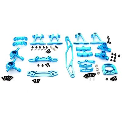 BAIJAC Metal Modification Accessory Kit Suspension Arms Steering Knuckle for Tamiya TT02 TT-02 1/10 RC Car Upgrade Parts