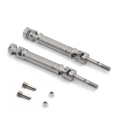 2Pcs Metal Stainless Steel Drive Shaft CVD for 1/10 Traxxas Slash Rustler Stampede VXL 4X4 / 2WD RC Car Parts (Color : Silver)