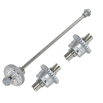 BAIJAC 3Pcs All Metal Differential Main Axie Drive Shaft Gears Set for Hosim XLH 9125 RC Car Upgrade Parts Accessories ( Color : Silver )