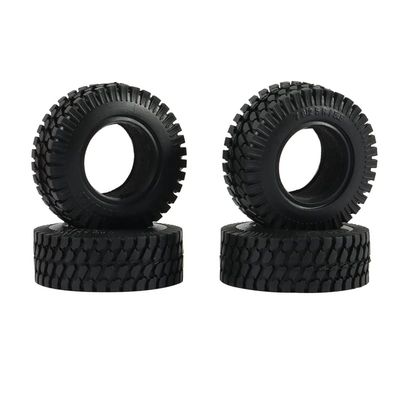 4PCS 75MM 1.55Inch Rubber Wheel Tires Tyre for RC Crawler Car Axial Yeti Jr 90069 D90 TF2 Tamiya CC01 LC70 MST JIMNY (Color : Black)