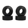 4PCS 75MM 1.55Inch Rubber Wheel Tires Tyre for RC Crawler Car Axial Yeti Jr 90069 D90 TF2 Tamiya CC01 LC70 MST JIMNY (Color : Black) view 1