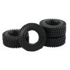 4PCS 75MM 1.55Inch Rubber Wheel Tires Tyre for RC Crawler Car Axial Yeti Jr 90069 D90 TF2 Tamiya CC01 LC70 MST JIMNY (Color : Black) view 2