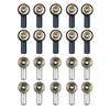 10PCS M2 Ball Joint Metal Universal Joint Ball Head Buckle Steering Pushrod Tie Rod End Mini Connecting Rods for RC Boats (Color : Blue) view 2