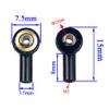 10PCS M2 Ball Joint Metal Universal Joint Ball Head Buckle Steering Pushrod Tie Rod End Mini Connecting Rods for RC Boats (Color : Blue) view 3