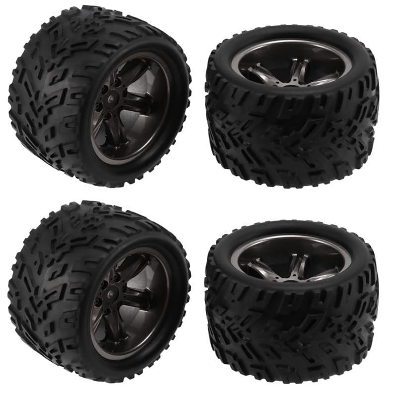 BAIJAC 4Pcs Tires Tyre Wheel for XINLEHONG 9125 9116 X9115 X9116 GPTOYS S911 S912 1/12 RC Car Spare Parts Accessories ( Color : As Shown )