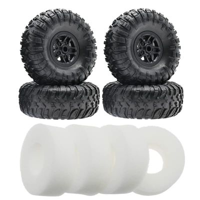 BAIJAC 4Pcs 75mm Tire Tyre Wheel with Foam for MN D90 MN96 MN98 MN99S MN-90 FY003 FY004 RC Car Upgrade Parts Accessories (Color : As Shown)