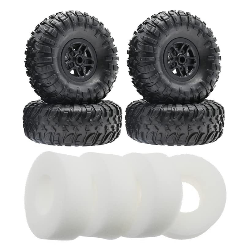 BAIJAC 4Pcs 75mm Tire Tyre Wheel with Foam for MN D90 MN96 MN98 MN99S MN-90 FY003 FY004 RC Car Upgrade Parts Accessories (Color : As Shown)