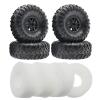 BAIJAC 4Pcs 75mm Tire Tyre Wheel with Foam for MN D90 MN96 MN98 MN99S MN-90 FY003 FY004 RC Car Upgrade Parts Accessories (Color : As Shown) view 1