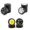 4PCS 12Mm Hex 65Mm Rubber Tire Wheel Tyre for Tamiya XV-01 TT-01 TT-02 LC Racing PTG-2 HPI WR8 HSP 1/10 RC Car ( Color : Black ) view 2