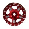 4Pcs Brass 1.0 Beadlock Wheel Rim Wheel Hub for 1/24 RC Crawler Car Axial SCX24 AXI90081 AXI00002 Upgrade Parts (Color : Red) view 3