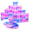 24 Pack Unicorn Galaxy Slime, Party Favor for Kids Girls & Boys, Adults, Non Sticky, Stress & Anxiety Relief, Wet, Super Soft Sludge Toy Easter Basket Filler view 1