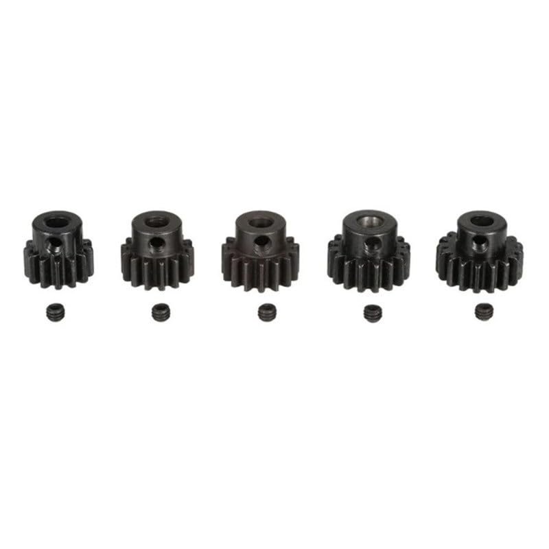5Pcs 8195 5Mm M1 13T 14T 15T 16T 17T Pinion Motor Gear for Zd Racing 9116/V3 9020-V3 9021-V3 9203 1/8 Rc Car Parts ( Color : Black )