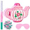 Lewtemi Tea Pot Piata for Birthday Party Colorful Piata with Stick, Blindfold, Confetti for Adults Birthday Baby Shower Party Supplies(Tea Pot) view 1