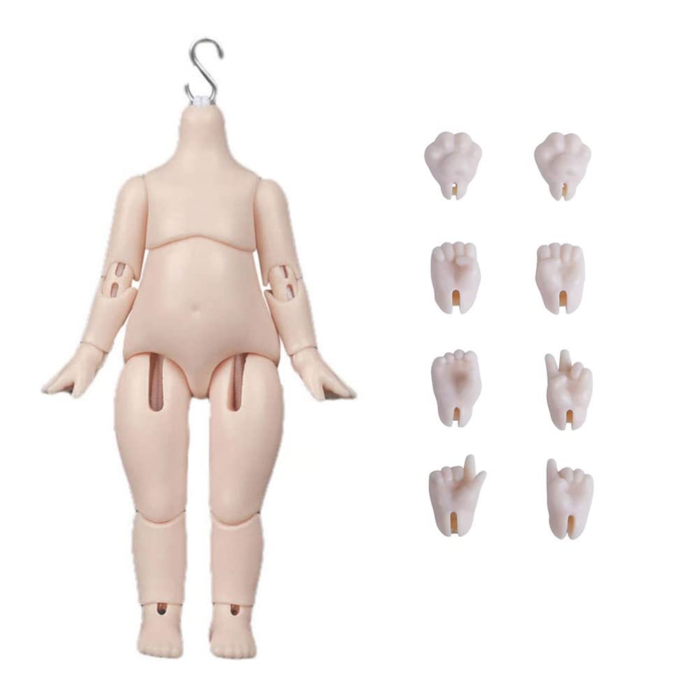 Dolimefasuo Action Figure Doll Body Suitable for GSC, STO, 1/12 BJD Doll Head Replacement Body and Hand Doll Accessories (Almond)