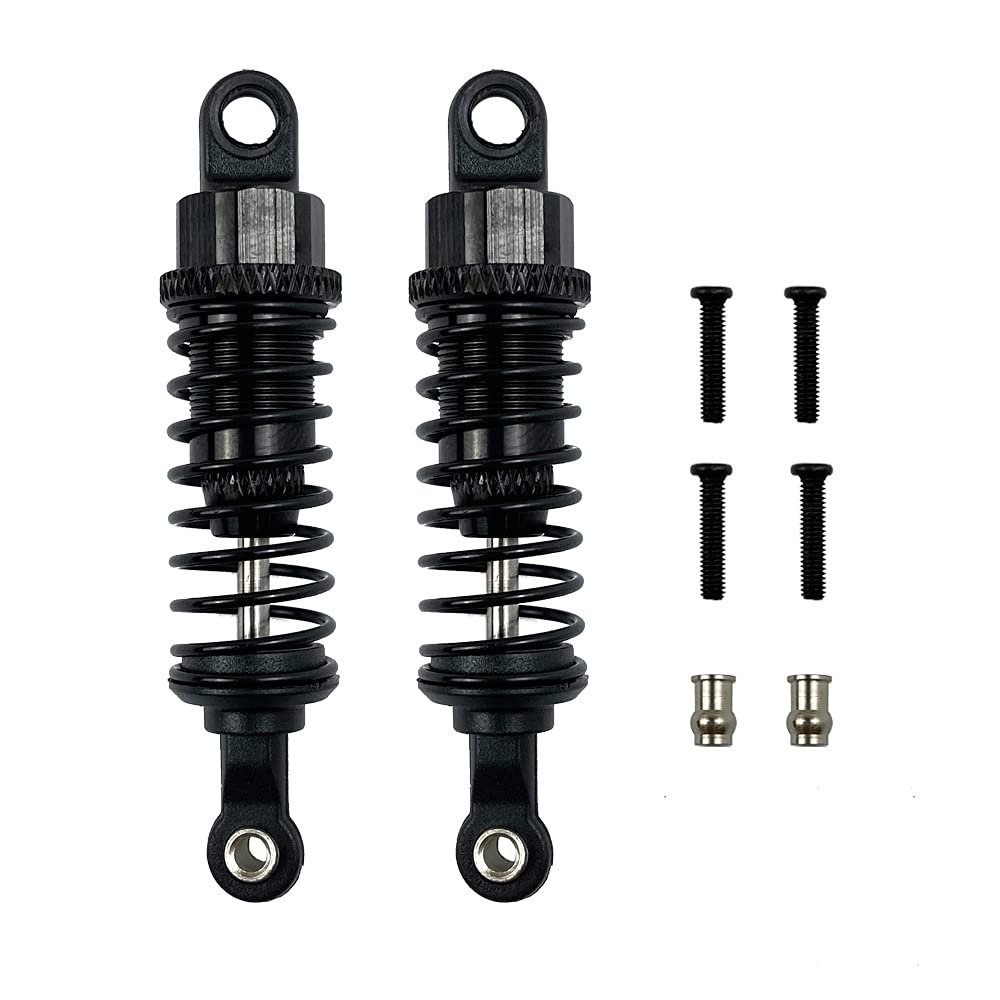 2 PCS Aluminum Shock Absorber Upgrade Parts for Wltoys A959 A969 A979 K929 & WPL C14 C24 & MN D90 D91 99S Rc Car Remote Control ( Color : 2 PCS Black )