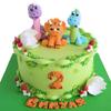 3 Pcs Baby Dinosaur Cake Toppers Miniature Dinosaur Cupcake Inserts for Baby Shower Boys Girls Forest Animals Theme Birthday Party Decor view 1