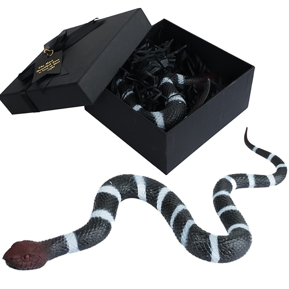 haozaikeji Prank Gift Box Halloween Surprise Horror Box Realistic Snake Mouse Bug Toys Creative Prank Toy Kit Party Favors Decorations April Fools Day