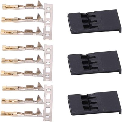 100 Sets of Terminal Connectors 3 Pin Servo Connector Kit Solder to JR Receiver for RC Airplane Model
