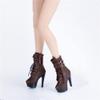 1/6 Scale Action Figure Shoes, Female Brown High-Heeled Boots Shoes Model for 12inch Action Figure Body Doll (I) view 2