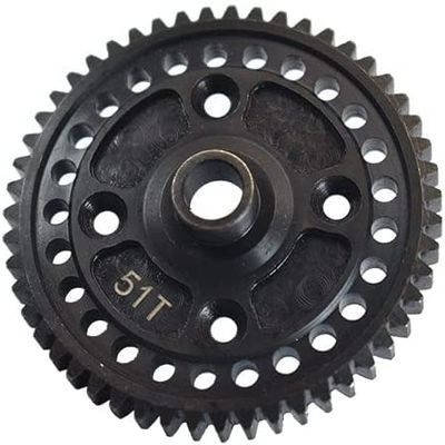 Hardened Carbon Steel Main Spur Gear 51T for Traxxas 1/8 Sledge Monster Truck Replace 9652