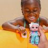 Beem Jun 6" Cute Small Baby Doll Newborn Baby All Vinyl Reborn Baby Dolls for Girls Swivel Mini Dolls 16 cm Crying Baby DIY Toys for Ages 3+(Blue) view 3