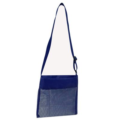 Kids Beach Toys Mesh Bag, Mesh Beach Tote Foldable Storage Beach Storage Bag Swimming Mesh Bag Laundry Tote Backpack Grocery Storage Beach Toys Keep Away from Sand and Water (Blue)