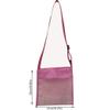 Kids Beach Toys Mesh Bag, Mesh Beach Tote Foldable Storage Beach Storage Bag Swimming Mesh Bag Laundry Tote Backpack Grocery Storage Beach Toys Keep Away from Sand and Water (Pink) view 2