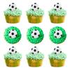 20Pcs Soccer Ball Cupcake Toppers Resin Soccer Cupcake Food Picks Sport Balls Baby Shower Wedding Birthday Party Cake Decorations Supplies view 1