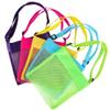 5pcs Kids Beach Toys Mesh Bag, Foldable Storage Beach Storage Bag Swimming Mesh Bag Laundry Tote Backpack Grocery Storage Beach Toys Keep Away from Sand and Water (Purple,Rose Red,Yellow,Blue,Green) view 3