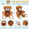Aoriher 28 Pcs 13.7'' Christmas Bears Bulk Stuffed Animals Plush Toys with Ribbon Bow Cute Bear Dolls Xmas Toys for Birthday Wedding Home Party Favors Decorations view 2
