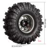 INJORA 1.0 Beadlock Wheel Mud Tires Set Deep Dish 1.0" Wheels Tires for 1/18 TRX4M Axial AX24 SCX24 Gladiator Deadbolt Bronco C10 JLU Upgrade PartsGrey view 3