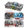 ELAICREE 7537 Piece Three Level Madhouse Modular Building Blocks Bricks Set Insane Asylum Hospital Toy Bricks with an LED Lighting view 3