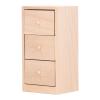 Mini Dollhouse Drawers, 1:12 Miniature Drawer Cabinet, 3 Layer Drawers Birch Wood Storage Cabinet Model, Wooden Doll House Furniture Decor Accessories for Bedroom, Living Room view 1