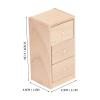 Mini Dollhouse Drawers, 1:12 Miniature Drawer Cabinet, 3 Layer Drawers Birch Wood Storage Cabinet Model, Wooden Doll House Furniture Decor Accessories for Bedroom, Living Room view 2