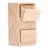 Mini Dollhouse Drawers, 1:12 Miniature Drawer Cabinet, 3 Layer Drawers Birch Wood Storage Cabinet Model, Wooden Doll House Furniture Decor Accessories for Bedroom, Living Room view 4