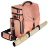 ENHANCE Collector's Edition RPG Adventurer's DnD Bag - Dragon Hide Exterior Travel RPG Bag with Tabletop Miniatures Storage Vault, Mat Holder, DnD Dice & Token Pockets, Fits 4-8 Books (Dragon Pink) view 1