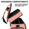 ENHANCE Collector's Edition RPG Adventurer's DnD Bag - Dragon Hide Exterior Travel RPG Bag with Tabletop Miniatures Storage Vault, Mat Holder, DnD Dice & Token Pockets, Fits 4-8 Books (Dragon Pink) view 3
