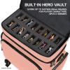 ENHANCE Collector's Edition RPG Adventurer's DnD Bag - Dragon Hide Exterior Travel RPG Bag with Tabletop Miniatures Storage Vault, Mat Holder, DnD Dice & Token Pockets, Fits 4-8 Books (Dragon Pink) view 4